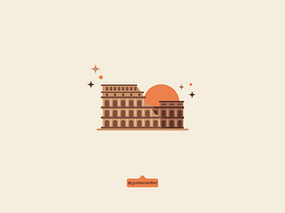 Colosseo di Roma coliseo coliseum colosseo flat design italia italy roma rome