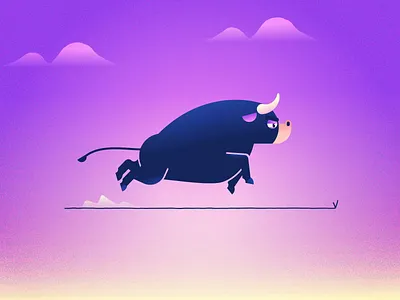 Bull-E animation bull character design illustration motion graphics run cycle vector