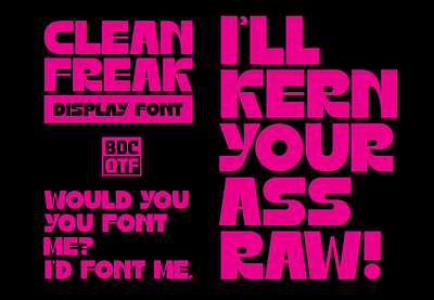 Clean Freak Font font identity illustration type typography vector