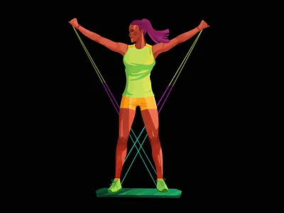 Fitness Cadet 0.7 HIIT Ninja applepencil art darkmode digitalart digitalillustration drawing fitness handdrawn illustration ipadpro minimal painting procreate skech