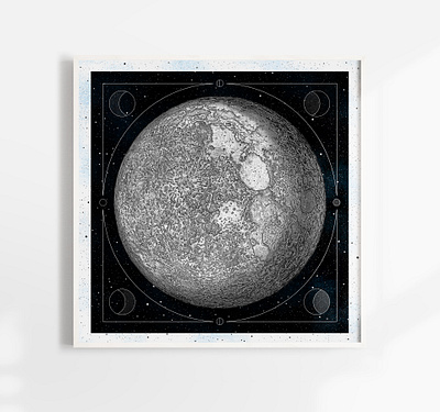 Moon Screen Print art art print illustration print screen print