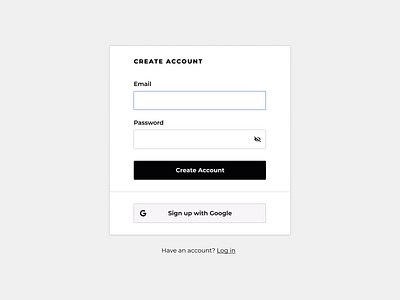 Daily UI / Day 1 black dailyui grey login modal signup ux