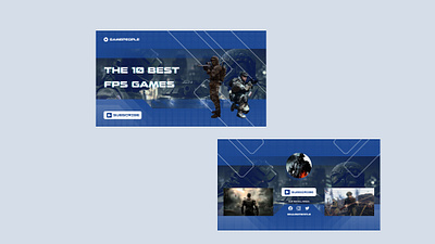 FPS Gaming banner, Youtube Thumbnail Template adobe xd cover banner figma fps game game banner game cover game template gaming banner gaming graphics gaming header graphic design graphic template hero header illustration photoshop thumbnail design ui design youtube banner youtube thumbnail