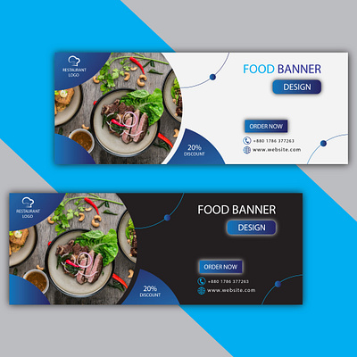 Food Web Banner Design adobe illustrator banner banner design food web banner restaurant web banner social media banner web banner