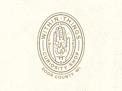 Within Things Curiosity Shop Logo branding business drawing esoteric hand drawn identity illustration logo shop unique
