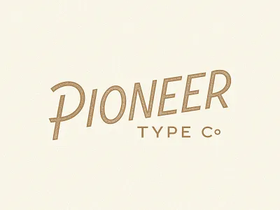Pioneer Type Co branding distressed logo typography vintage
