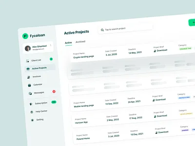 Fycoloan Dashboard 3d app branding crypto dashboard design desktop freelance freelancing graphic design illustration landing logo minimal nft trade ui ui design uidesign web