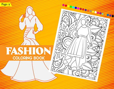 Beautiful Adult Fashion Coloring Page coloring