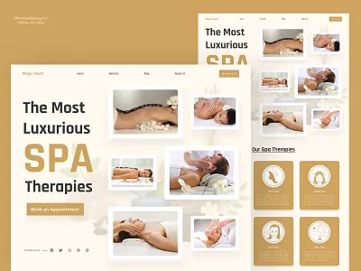 Spa Website Design 3d animation art branding design digitaldesign flatdesign graphic design illustration innovationsync landing page logo mobile motion graphics nft print product design typography ui webdesign