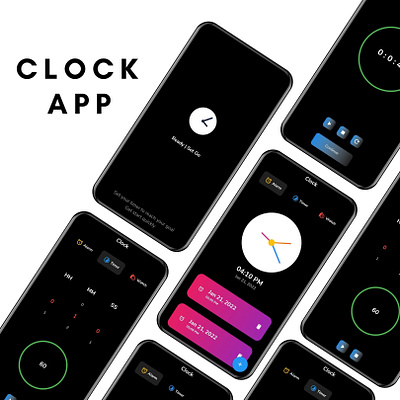 Clock app 3d animation branding graphic design logo motion graphics ui