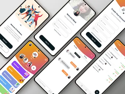 FlatMates App Design app branding design flatmate graphic design login minimal register roommate signin signup ui uiuxdesign user experience ux