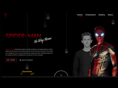 #Spider-NoWayHome #ui design design homepage illustration ui