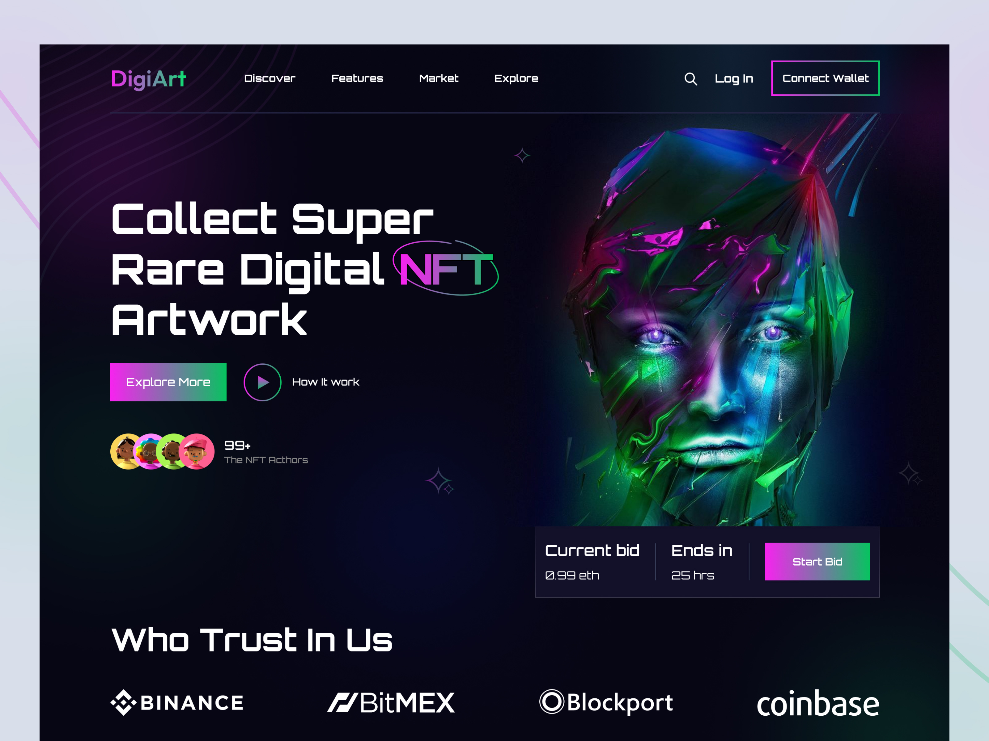 Example of Nft & Crypto Website / Landing Page / App