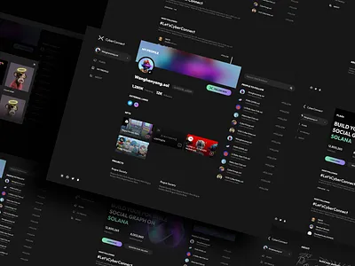 CyberConnect | Web3 Portable Social Graph on SOLANA bitcoin blockchain btc crypto index landingpage minimal minimalist nft profile social ui web web3 website