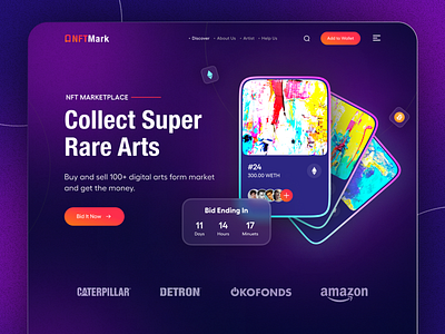 NFTMark || Landing Page Exploration product ui ux web website