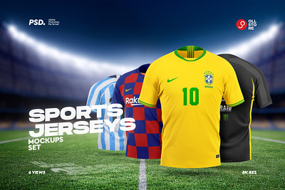 SPORTS JERSEYS MOCKUPS SET soccer jersey