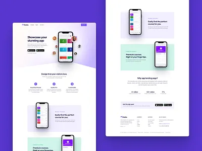 Geeks UI - App Landing Page Design app design clean creative design system homepage landingpage modern ui
