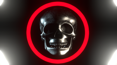 skull mark 3d branding icon illustration render skull