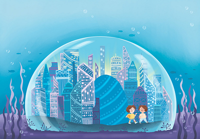 Spread illustration for 'An Extraordinary Day' children book book book illustration character children book fantasy illustration