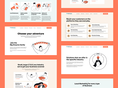 Marketing Website Graphics branding design graphic design illustration interface marketing marketing agency ui user experience user interface ux web web design web marketing website