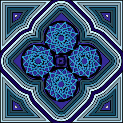 mandalaish/islamic pattern vector study archvis design illustration vector