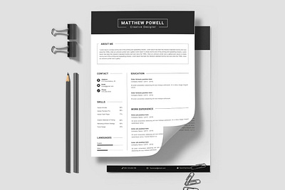 Professional CV Resume Template clean cover letter cv cv design cv resume cv template design doc illustration job job cv minimalist modern modern cv professional professional cv resume resume design resume template word