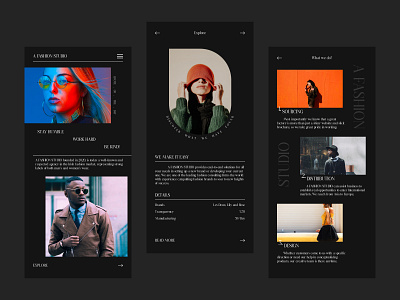 Fashion App app dark design fashion minimal mobile mobileapp modern ui uidesigner uiux ux uxdesigner