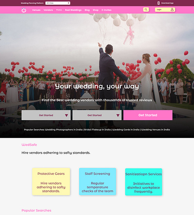 Wedding Planner website app graphic design illustration ui ux