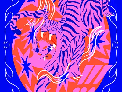 Year of the Tiger character design chinese new year chinese zodiac design digital illustration illustration illustrator procreate tiger truegritsupply year of the tiger zodiac