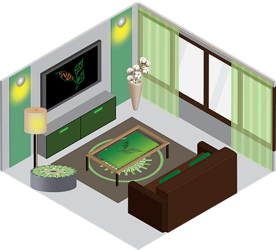 Isometry of the room 3d branding flat graphic design icon illustration interior isometry of the room ui vector