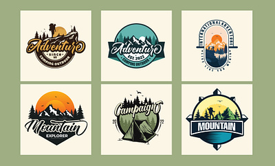 Adventure, outdoor, mountain, vintage travel T- Shirt design silhouette