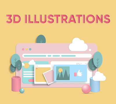 First shot 3D Illustration. 3ddesign design graphic design illustator illustration ui uiuxdesigner