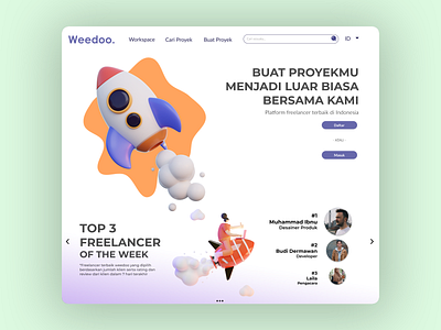 Weedoo 3d animation branding graphic design illustration logo motion graphics ui ux