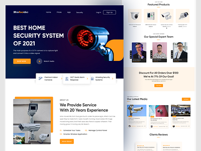 Camera - Landing Page Design branding camera header camera landing page camera ui camera web site cctv cctv landing page ccty header header landing landing page ui ui ux design web site design web templete