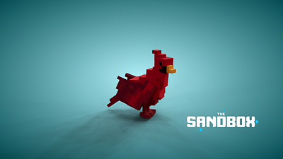 Cardinal Bird NFT nft sandbox vector voxel art