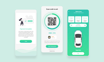 Product design UX - UI Work for Car Parking App adobe xd app ui design canada car car figma paid parking parking pro product design toronto parking ui uiux user experience