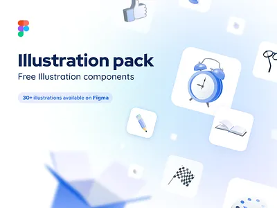 Free Illustration components - Figma 3d educational figma free free component free illustration graphic design illustration component illustrator learning learning illustration ui