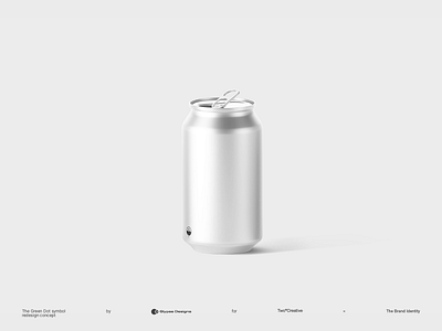 The Green Dot: can mockup brand design brand identity branding can design logo logo design logodesign minimal mockup monochrome recycling