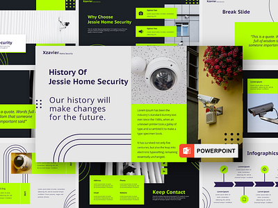 Xzavier - Home Security PowerPoint appliance cctv electronic product fire alarms guard home automation house safety protection safety smart