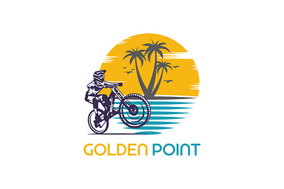 Golden Point logo design branding illustration logo typography vector