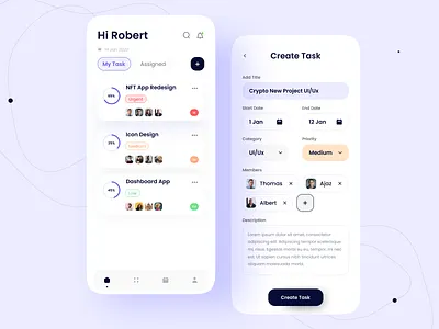 Task Management App Design app design design management mobile mobile app mobileappdesign task task management to do task todo ui ui ux design uiux ux