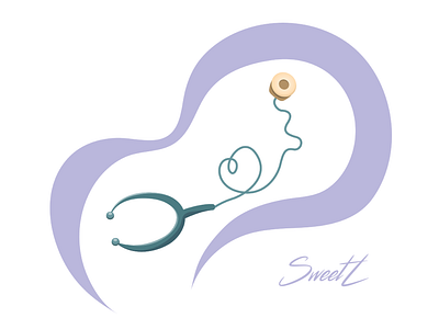 Medical stethoscope 2d art ambulance analysis branding clinic diagnostics disease doctor health healthcare help hospital illustratorukraine medicine pharmacy stethoscope survey sweetl treatment vector