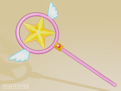 3D Card Captor Sakura Wand 3d 3d art 3d illustration blender blender3d card captor sakura fanart