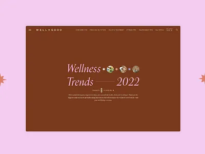 Well+Good Trends 2022 color design editorial ui web web design website wellgood