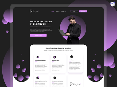 Payine brand style branding business design finance graphic design hero section illustration key visual logo main kv money payment ui ux vector web design website