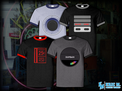 Mock Up: Nerd Shirts affinity designer branding concept design design concept design mock up fan art fanart graphic design graphics illustration logo shirt t shirt design tee design typography vector video game video games