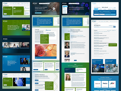 FNIH - Interior Page Designs adobe xd health interactive design mockups nonprofit page mockups product design ui user interface design web design