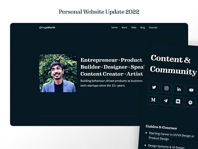 Personal Website Update 2022 animation branding personal brand portfolio ui website