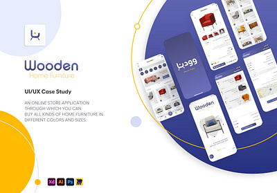 WOODEN - UI/UX Case Study For Online Store App For Selling Home app concept design figma furniture graphic design ui ui ux ux xd