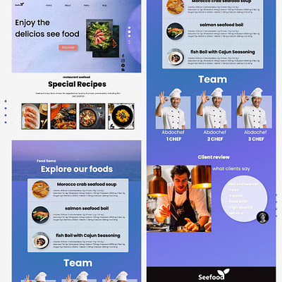 See Food ui web site 3d animation branding graphic design logo motion graphics ui uiux